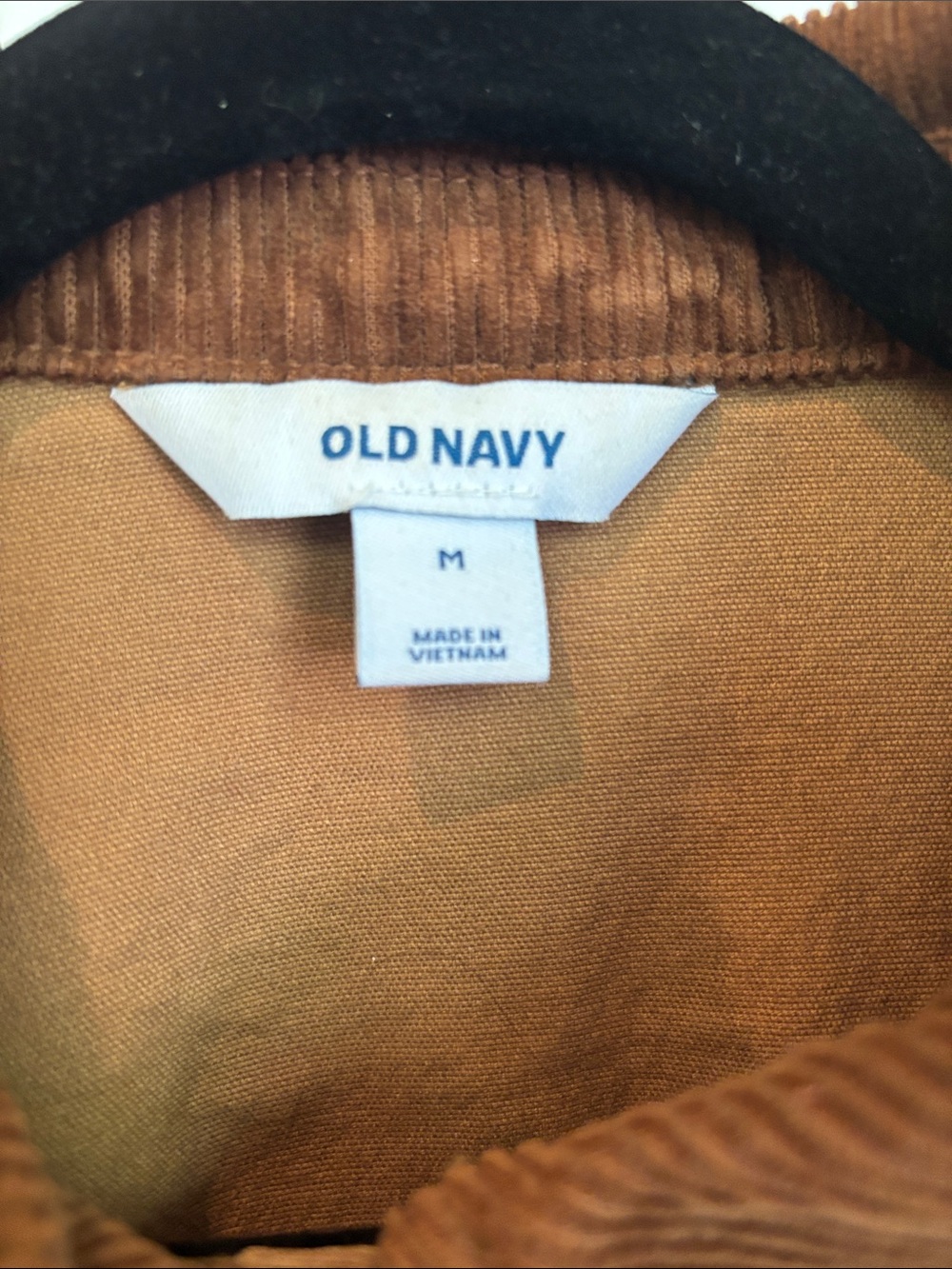 Old Navy Tan Canvas Barn Jacket with Brown Corduroy Collar - Picture 2 of 3
